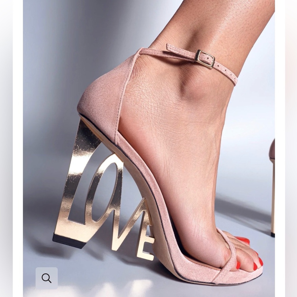 Aminah Abdul Jillil LOVE Wedge Sandal (Blush)